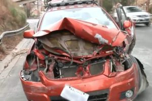 Accidente de tránsito al esquivar a un peatón ebrio