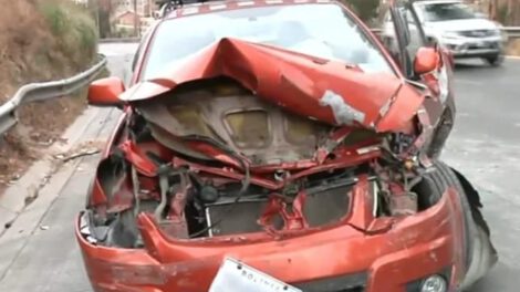 Accidente de tránsito al esquivar a un peatón ebrio