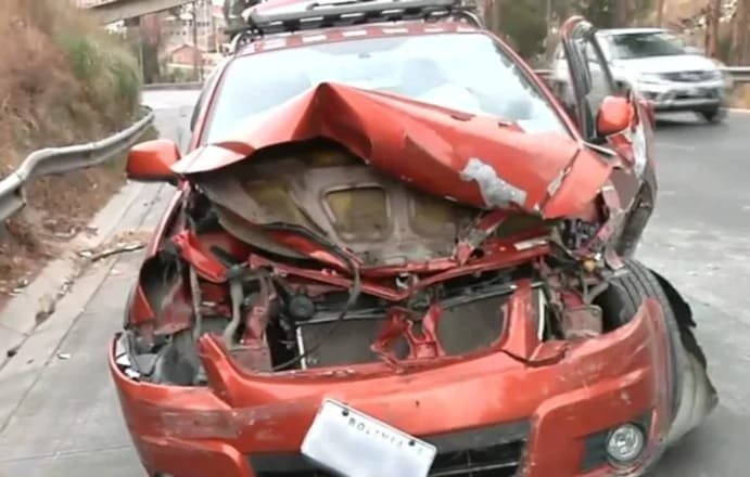 Accidente de tránsito al esquivar a un peatón ebrio