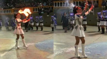 Uso de fuego en bandas estudiantiles