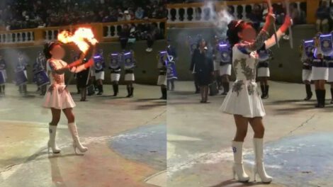 Uso de fuego en bandas estudiantiles