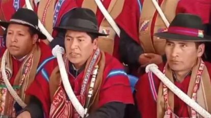 Campesinos de La Paz liderados por David Mamani en paro indefinido