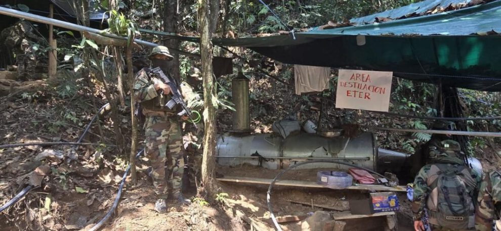 Megalaboratorio de cocaína desmantelado en Cochabamba