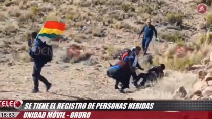 Agresiones a periodistas en la marcha de Evo Morales