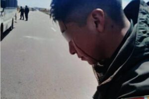 agresiones a uniformados durante la Marcha para Salvar Bolivia