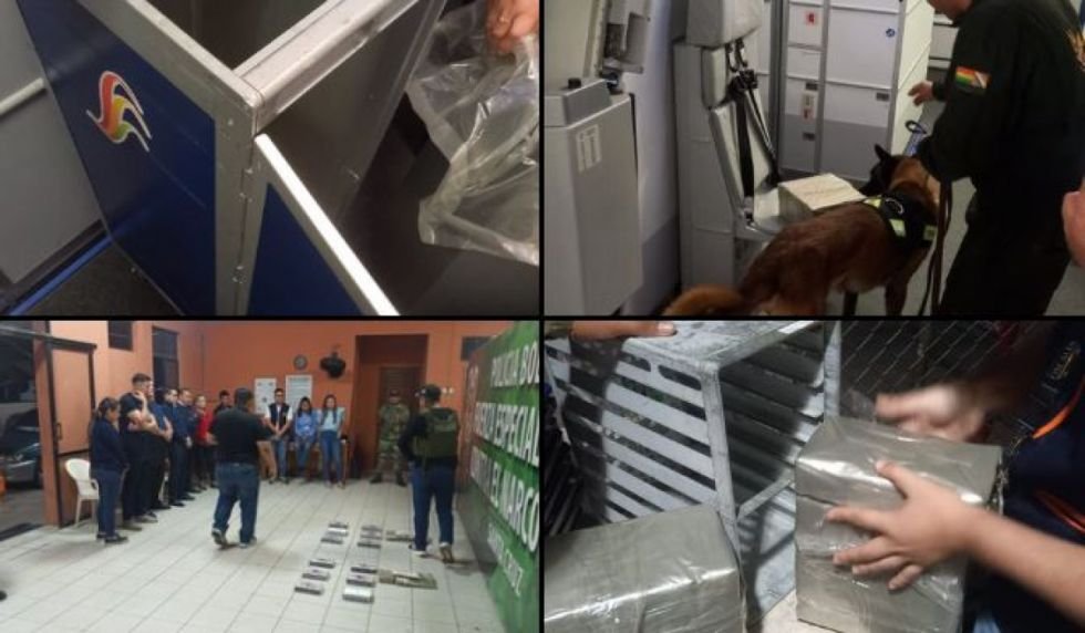 Droga en el aeropuerto de Viru Viru