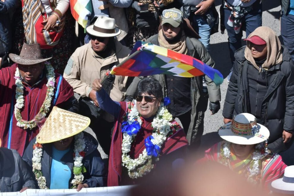 Marcha de Evo Morales en La Paz