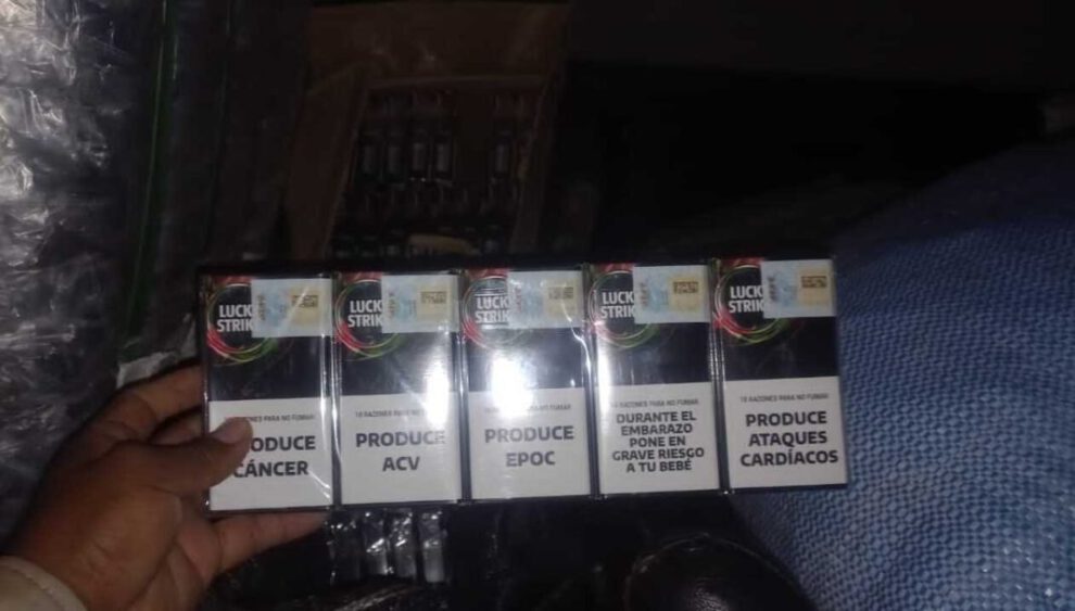 Incautación de cigarrillos en pasos fronterizos de Bolivia