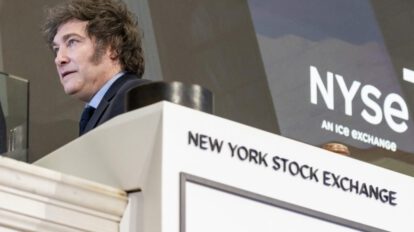 Javier Milei durante su visita a Nueva York