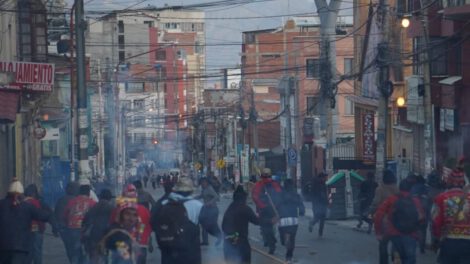 Violencia en La Paz tras marcha de Evo Morales