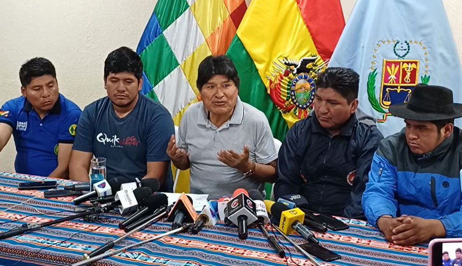 Evo Morales critica a Luis Arce en conferencia de prensa