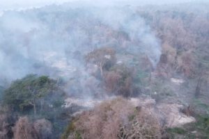 Bombardeo de nubes para combatir incendios forestales en Santa Cruz