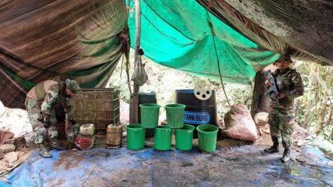 Destrucción de fábricas de cocaína en Villa Tunari