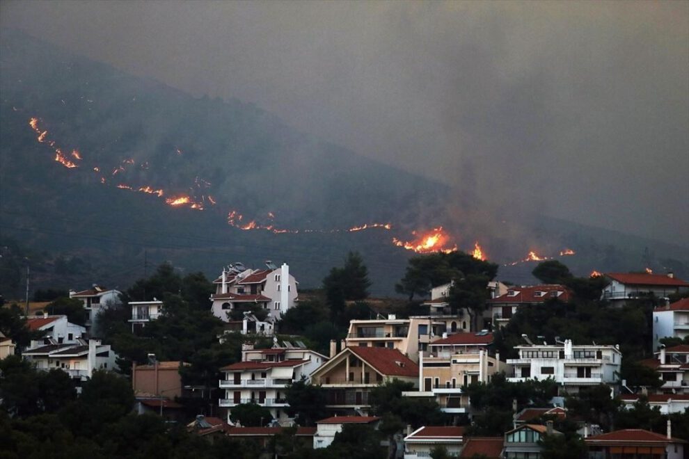 Incendio forestal en Grecia
