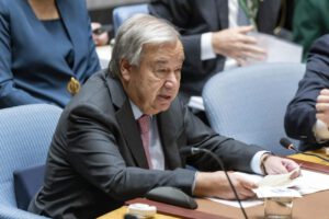 Guterres condena lanzamiento de misiles iraníes sobre Israel