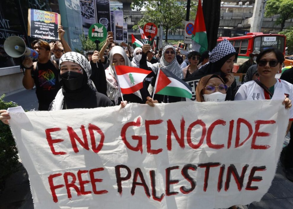 Protestas por Palestina en Bangkok