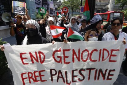 Protestas por Palestina en Bangkok