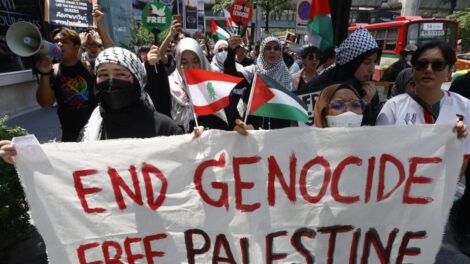 Protestas por Palestina en Bangkok