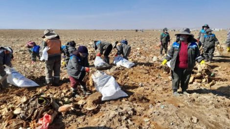 Campaña de limpieza lago Uru Uru