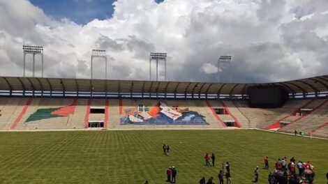 Buses municipales El Alto para el partido Bolivia-Colombia