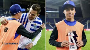 Nico González MVP entrega trofeo al recogepelotas