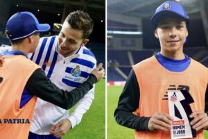 Nico González MVP entrega trofeo al recogepelotas