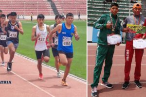 Wilmer Santos gana dos medallas de oro en el nacional de atletismo U-18 en La Paz