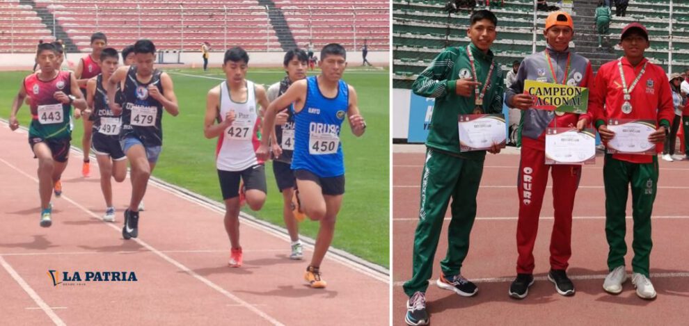 Wilmer Santos gana dos medallas de oro en el nacional de atletismo U-18 en La Paz