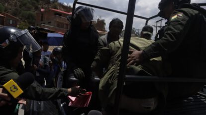 Detención de Evo Morales durante intervención policial en Parotani