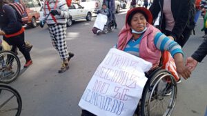 Movilización de personas con discapacidad en Potosí