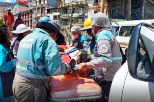 Atropello de obreros en La Paz