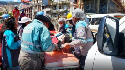 Atropello de obreros en La Paz