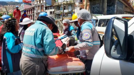 Atropello de obreros en La Paz