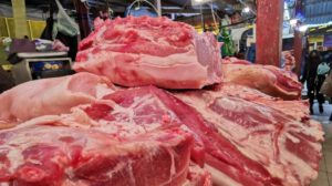 Venta de carne beniana en La Paz