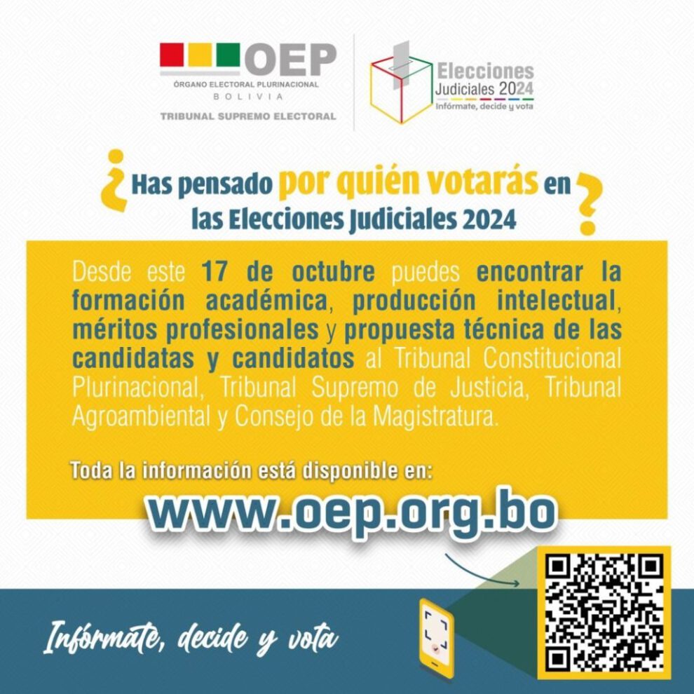 Difusión de méritos elecciones judiciales 2024