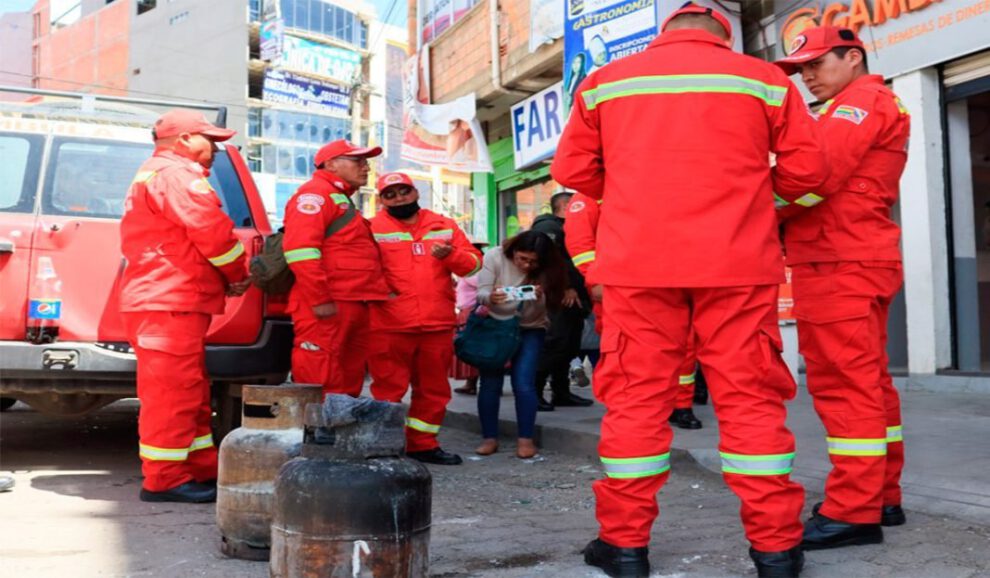Explosión de garrafa en instituto gastronómico en El Alto