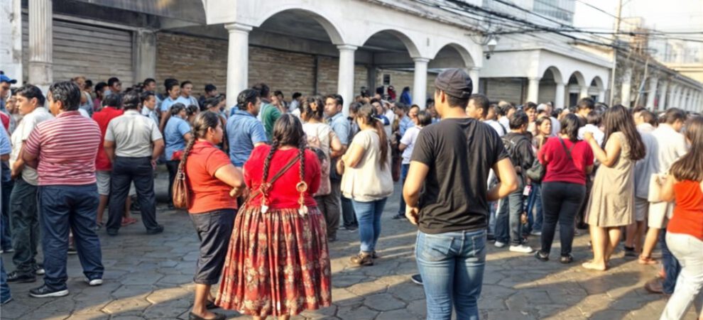 Bloqueo de transportistas en oficinas del Servicio de Impuestos Nacionales