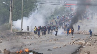 Intervención policial en Parotani con gasificación y enfrentamiento intensos