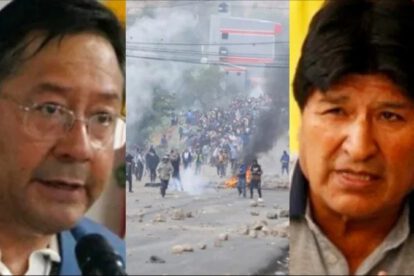 Trabajo de la Policía Boliviana en desbloqueos
