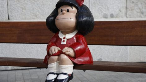 escultura de Mafalda en Matadero, Madrid