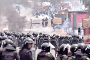 bloqueos y violencia en Bolivia
