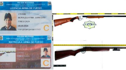 Evo Morales escopetas