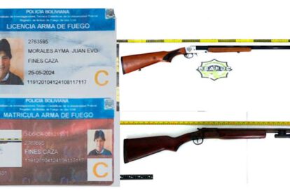 Evo Morales escopetas