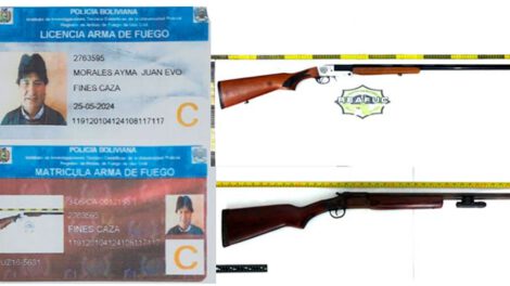 Evo Morales escopetas