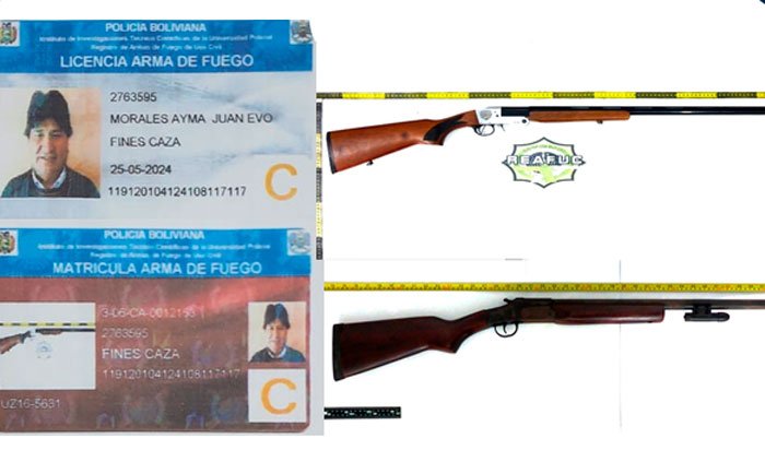 Evo Morales escopetas