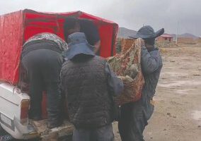 trabajador alcanzado por un rayo en Oruro