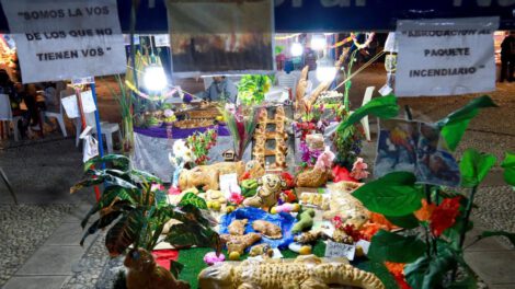 Altar en honor a la fauna en el día de los difuntos