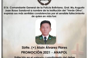 Fallece subteniente de la Policía Alain Álvarez Flores tras ser atropellado