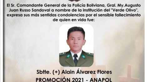 Fallece subteniente de la Policía Alain Álvarez Flores tras ser atropellado