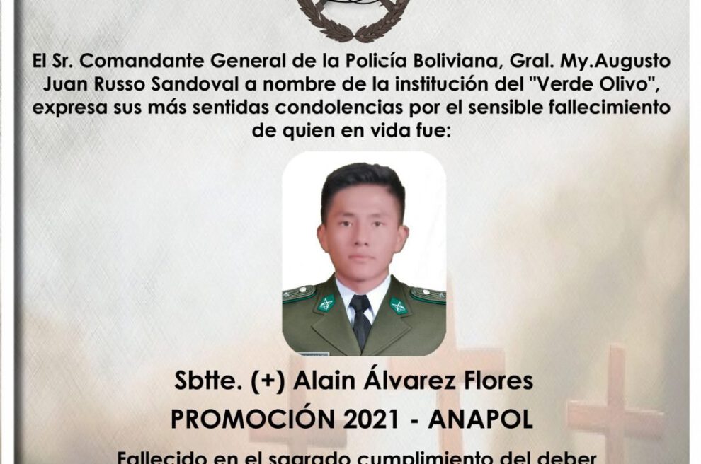 Fallece subteniente de la Policía Alain Álvarez Flores tras ser atropellado